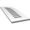 Ekena Millwork Quarter Round Top Right Surface Mount PVC Gable Vent w/ 3-1/2"W x 1"P Standard Frame, 12"W x 34"H GVPQR12X3401SF - alternate 3